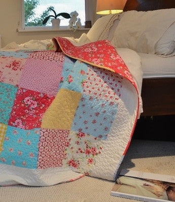 Summer Caravan Quilt - Vintage and Floral handmade quilts