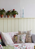 SECRET SALE Bennington Patchwork Cushion - Vintage and Floral handmade quilts